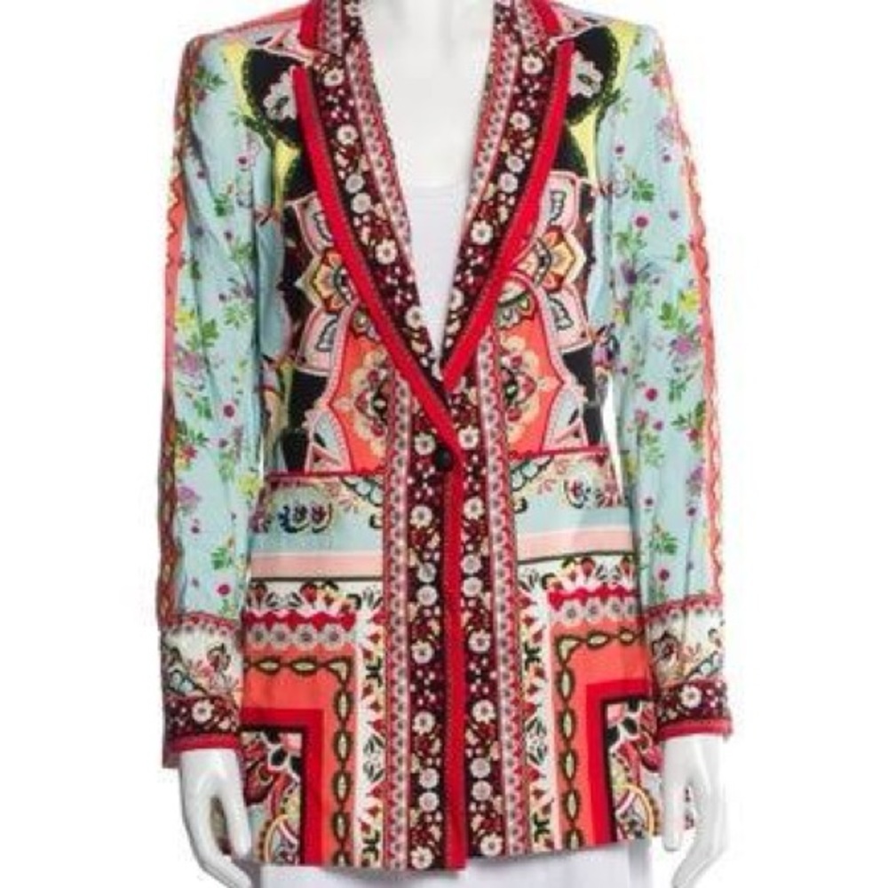 Alice & Olivia Multicolor Blaser Size Small